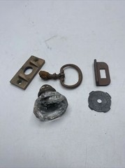 Metal Detector Finds Lot Brass? Copper? Latches Vintage Antique Parts Pieces MK