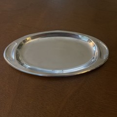 Vintage Meridional 18/10 Stainless Steel Oval Serving Tray