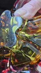 Gorgeous Bohemian Joseph Hospodka for Chribska Glassworks Art Glass Heavy Dish