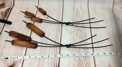 🌱 🍁 🌻 MCM Wood And Metal CATTAIL REEDS Wall Art Decor 🌱 🍁 🌻