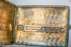 1910 Edwardian Cigarette/Business Cards Holder. Silverpalted