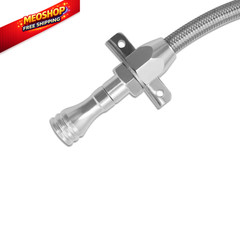 Aflle Racing Stainless Steel Flexible Transmission Dipstick Fits GM Silver