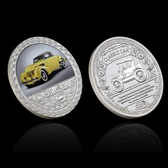 Classic Car 5 Coin Set with Gift Box Certificate Commemorative Collectibles Gift