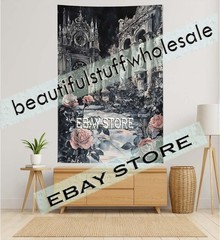 Gothic Roses Wall Hanging Tapestry Vintage Romantic Decor 39X59 in