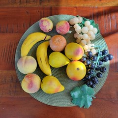 MCM Vintage Alabaster Stone Faux Fruit Artificial 13 pieces Unbranded