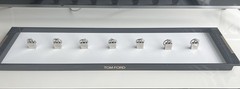 Tom Ford Luxury X-Large Wooden Tray White Black Gold Handles 32“x8″x1.25″