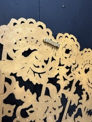 Vintage Burwood 4402 Gold Fan Wall Decor Hollywood Regency Ornate Large 43″
