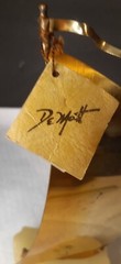 Vintage DEMOTT Brass Sailboat Metal Sculpture signed on Base rock 8 3/4″ H