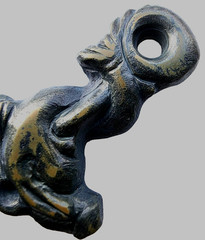 300 BC Ancient Carved Engraved Gemstone Pendant Medallion Amulet Dolphin