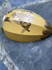 Antique French Tole Metal Lavabo Wall Fountain Basin Handpainted