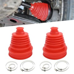 Silicone CV Joint Boot Kit Height Constant Velocity Red Set 2PC 5″ 125-130 mm