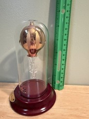 VintageHand Blown Hot Air Balloon Model Sculpture In Glass Dome Made In Britain