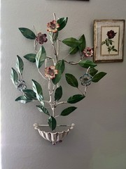 Vintage Ugaco Metal Floral Wall Decorations