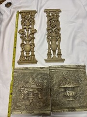 Set A 4 Neoclassical Architectural Wall Plex Fact, Stone Plastic Earned Column