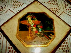 Italian Florentine Gilt Wood Diamond Plaques Neoclassical Still Life Fruit HWR