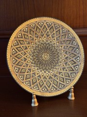 Masterwork Toledo Damascene 5.5″ Plate Luxury Multi-Tone Gold & Silver Inlay
