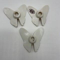Hand Painted Porcelain Butterflies Lasting Products Made In USA Lot Of 3