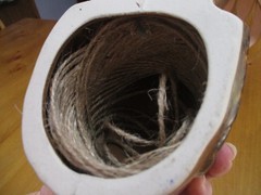 VTG Knobler Bird Stoneware String Holder/Dispenser & Scissor Holder,Pottery