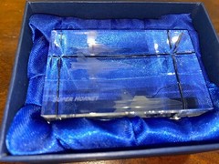 Personalized 3D Crystal Super Hornet Jet Plane New In Cushioned Box