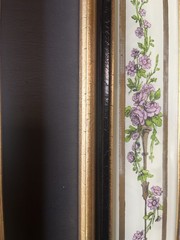 Pair Of Vintage Neoclassical Sungott Art Studios Style 905 Purple Floral Prints