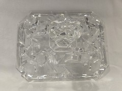 Lead Crystal Footed, Lidded, Hexagonal, Candy Dish, Wedding Box
