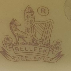 Vintage Belleek Shamrock 4.5″ Basketweave Bell Made in Ireland