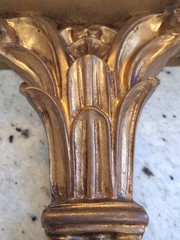 Classic Italian Florentine Gold Gilt Carved Wood Wall Shelf 12″ wide