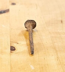 Antique Roman Wrought Iron Nail Fastener Artifact 2.5”