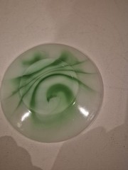 Vtg Akro Agate Dish Saucer Multi Color