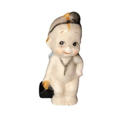 Vintage 😊 Ceramic Bisque Baby Doctor Literally Figurine Fun