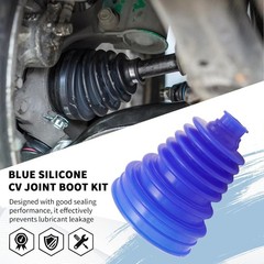 Universal Automotive Silicone CV Joint Boot Kit 2Pcs Blue 5 Inch CV Boots
