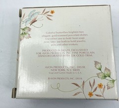 Vintage 1979 Avon Butterfly Fantasy Porcelain Dishes Soap Set w/ Box Brazil