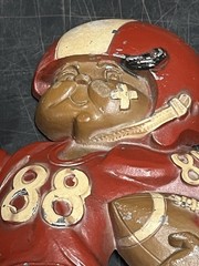 1976 homco cast Metal football players USA Made Wall Hangers… Aluminum?