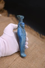 Authentic Ancient Egyptian Antiquities Nephthys Blue Stone Statue Egyptian BC