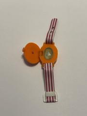 Avon Small World Fragrance Watch 1971 Girl Black Hair Orange Dress VTG With Box