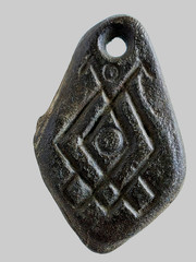 300 BC Ancient Carved Engraved Gemstone Pendant Medallion Wearable Amulet Unisex