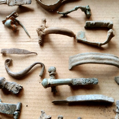 Lot of 10 Roman Bronze Fibulae Metal detecting finds