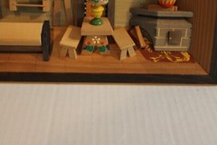 Vintage Wooden 3-D Diorama Kitchen Room Scene Picture Box Made in Germany