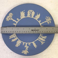 Wedgwood Assorted Lot Of 9 Pieces Blue Jasperware Montreal Olympics Plate, Vase