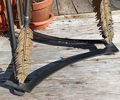 ARROW DISPLAY STAND vtg maitland smith wrought iron plant gold hollywood regency
