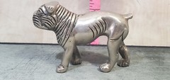 rare Ugly Vintage Pug or Bulldog Metal statue Figurine 3x2x1 inches