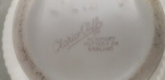 Clarice Cliffe Modernist MCM Footed Bowl Small Jardiniere by R.Y Goodden RARE