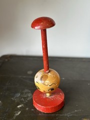 Antique Hat Wig Stand Painted Flapper Lady Girl – ART DECO possibly German 20s