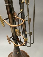 Welded Copper Metal Decorative Trumpet Folk Art 18”