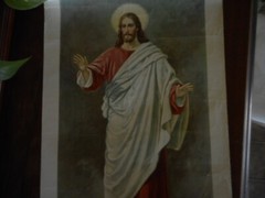 Antique Print Jesus My Peace I give to You Religious 14″x 22″ unframed
