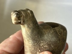 AMAZING PRE-COLUMBIAN CANOPA / CONOPA LLAMA EFFIGY VOTIVE CONTAINER FIGURE PERU