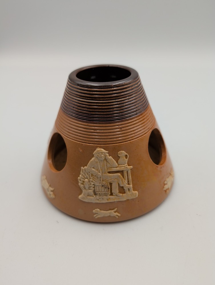 Antique Royal Doulton Harvest Ceramic Stoneware Match Striker L Straus & Sons NY