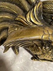 Vintage Pair Rooster Cocks Fighting Wall Hanging Decor Rustic Art Cast Aluminum
