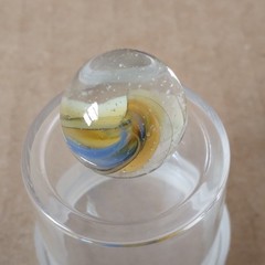 .60″ Vintage Cat Eye Hybrid Sparkler Marble- Akro Master Marble King Foreign