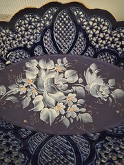 Jantezi Lux Delicate Porcelain Lattice Dish Cobalt Blue Hand Painted Budapest